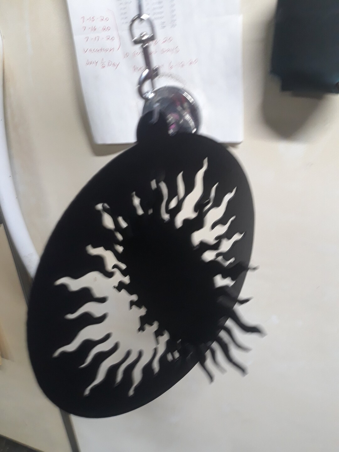 Cnc Metal Hanging Spinner Art Etsy