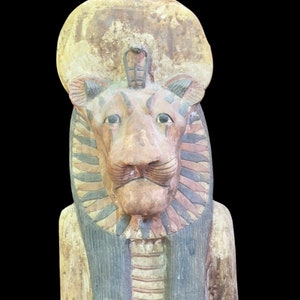 ヴィンテージ セクメト像 古代エジプトの戦争力の女神 手作り エジプトの骨董品 彫刻 エジプトの神々 像 エジプト神話