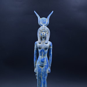 beautiful statue of the Goddess Hathor Goddess of heaven, love, beauty, happiness and fertility.