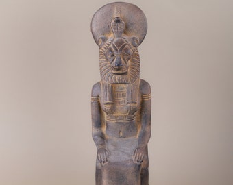 【レプリカ】古代エジプト文明 セメクト 石像 アートオブジェ 置物 セクメト像：エジプトの戦争の女神、樹脂製ホームデコレーション