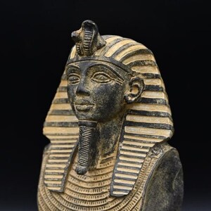 Vintage King Tutankhamun statue the  golden Pharos mask-ancient Egyptian king Egyptian antiques-unique stuff museum piece Made in Egypt