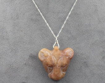 Agate Sekhmet Pendant: Egyptian Goddess Amulet
