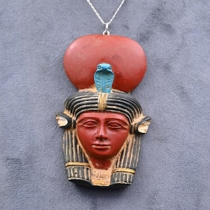 Hathor | Amazing amulet of Hathor the ancient Egyptian goddess of happiness and protection | Egypt mythology | sculpture Egyptian necklace