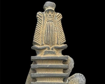 Handgefertigtes Djed Amulett: Ägyptisches Glückssymbol Replik