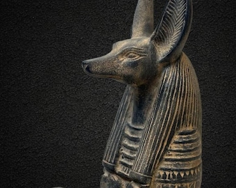 Handmade Stone Anubis Statue: Egyptian God Replica