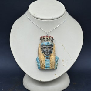 Amulett der Hatschepsut, aus Stein Königin Hatschepsut, handgefertigte ägyptische Antiquitäten.