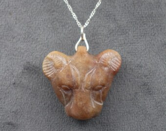 Agate Sekhmet Pendant: Egyptian Goddess Amulet