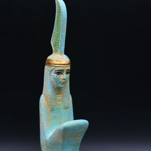 Unique Maat statue Egyptian Goddess of Harmon, Justice Maat open wings statue sculpture handmade painted made in Egypt Egyptian mythology BC
