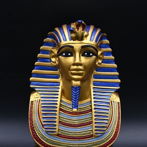 Tutankhamun&#39;s Head | Egyptian King | Golden Pharaoh | Egyptian Antiques | Egyptian Home Decor | Replica | BC