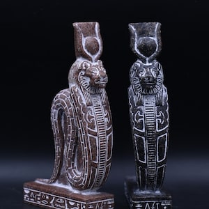 美しいセクメト像、古代エジプトの戦争の女神、力、手作り、エジプトの骨董品、彫刻の神々の像、エジプト神話。
