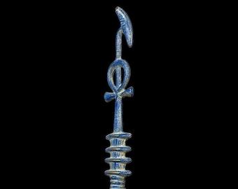 Antike war-Stick-Zepter-Symbol der Stärke, Souveränität,Stabilität,des guten Lebens -ägyptische Antiquitäten-altägyptische Mythologie-Skulptur