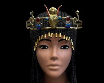 Crown of the ancient Egyptian goddess Hathor-goddess of love-Egyptian accessory, jewelry, ornament, Antiquities handmade BC