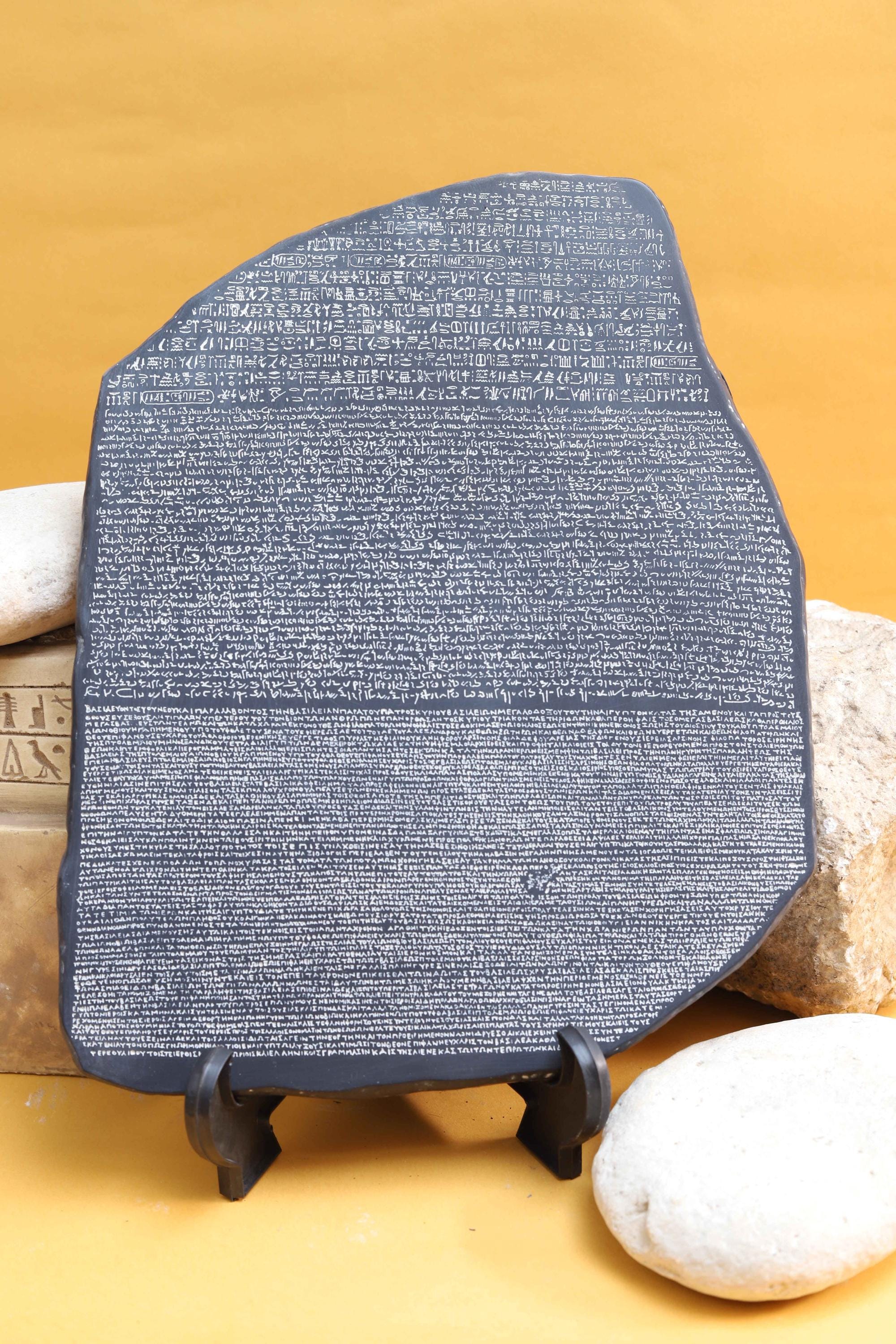 Ancient Egyptian Antiquities Rosetta Stone Replica Statue | Rare Antique Pharaonic Stone Antiques B.C Artifact Collectible Decor