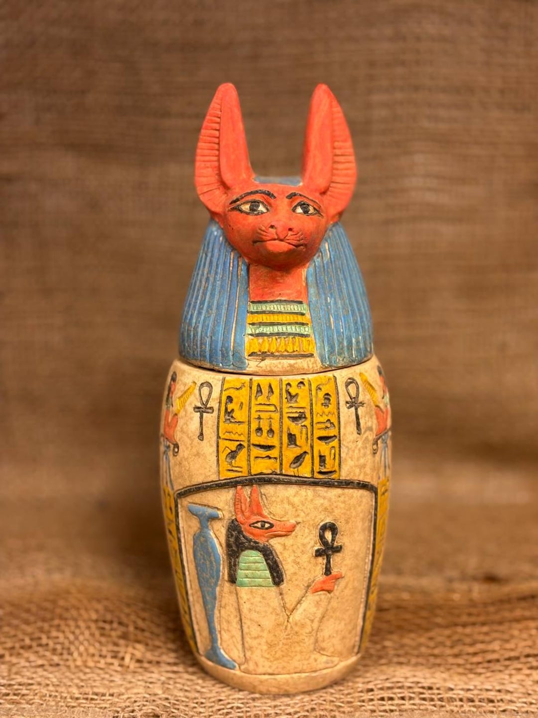 Anubis Jar | Form Jackal | Ancient Egyptian | Antiques | Replica | Made ...