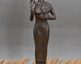 【博物館級】◆バステト神像 ブロンズ像 猫の女神 古代エジプト◆検）仏像 新羅仏 バステト様への捧げもの、大英博物館の『ゲイヤー－アンダーソンの猫』