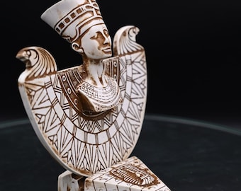 Joli support pour la reine Néfertiti - Rois d'Egypte - Antiquités égyptiennes Mythologie - Statue faite main - Fabriquée en Egypte