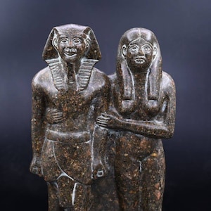 Menkaure pretty statue for the  Egyptian king with his wife Replica Handcrafted stone made ancient Egyptian antiquities mythology made in eg