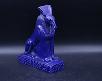 Handmade Seth Statue: Egyptian God Replica, Gemstone Sculpture