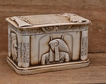 Egyptian Box-unique Egyptian Jewelry Box With the God Hours God of