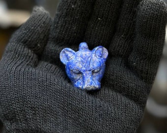 Lapis Lazuli Sekhmet Amulet: Egyptian Goddess Necklace