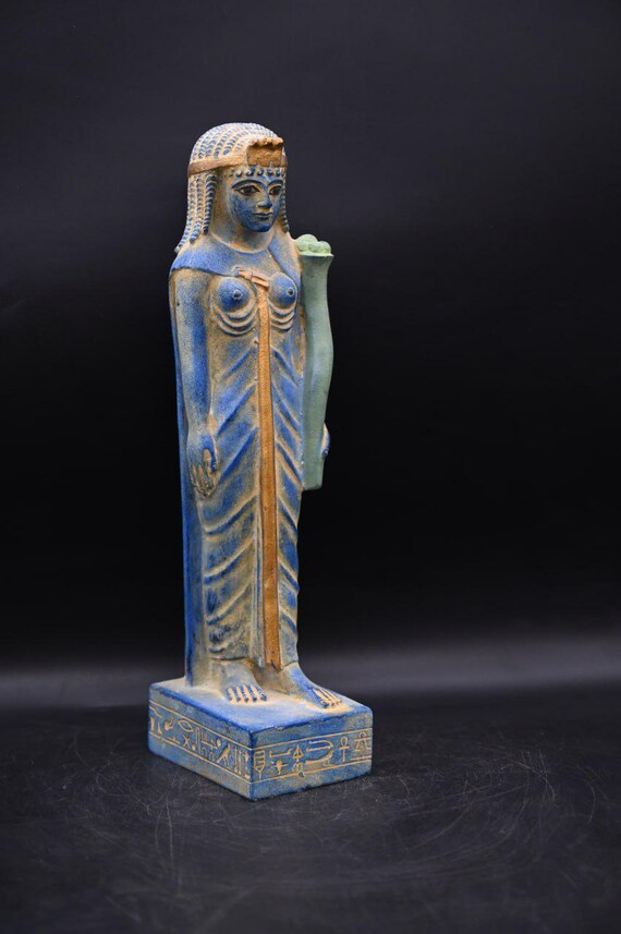 手彫りのクレオパトラの石像 | 古代エジプト風装飾 - Etsy 日本