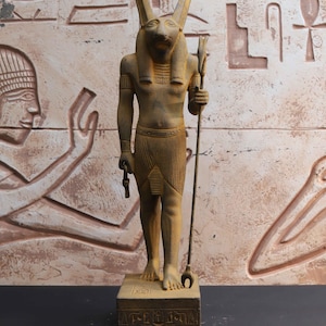 Seltene antike Anubis Gott-Statue Ägyptische Antiquitäten | Antike Pharaonischen Stein Antiquitäten B.C Sammler Skulptur