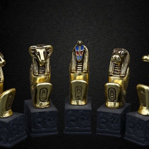Set of small statues for Gods of Egypt | Egyptian Statue | Egyptian Antiques | Replica | Egyptian Gift | Egyptian Mythology | BC
