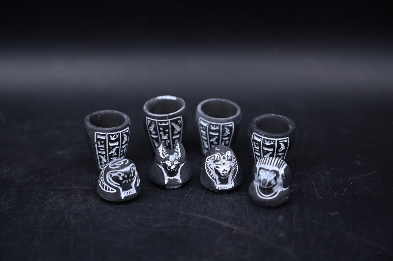 手作りの石製カノプス壺：エジプトの神のレプリカ - Etsy 日本