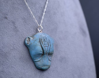 Agate Sekhmet Pendant: Egyptian Goddess Amulet