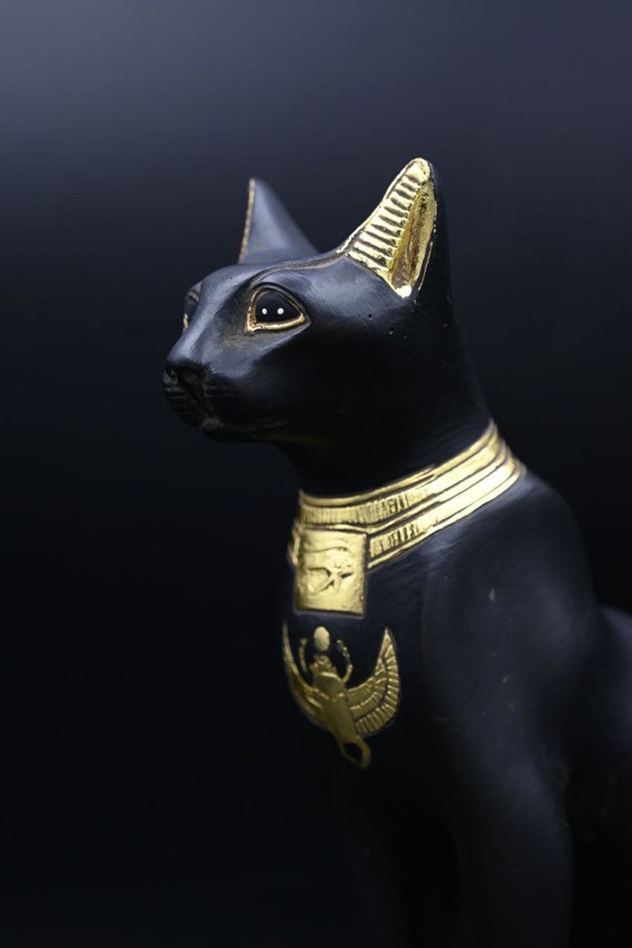 エジプトのバステト猫像：石のレプリカホームデコレーション - Etsy 日本