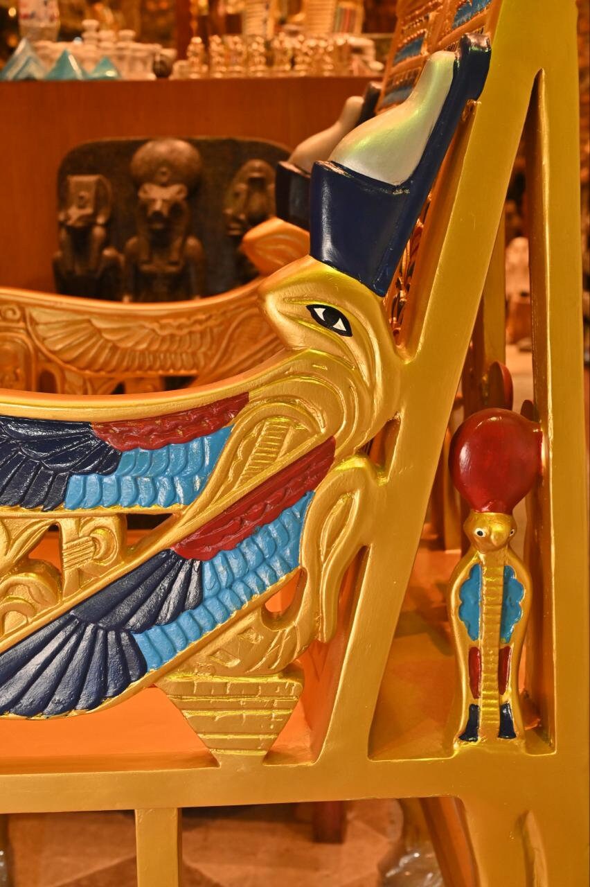 ツタンカーメン王の玉座の実物大レプリカ：エジプト博物館所蔵 - Etsy 日本