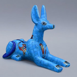 Alte ägyptische Anubis Gott Statue | Seltene Pharaonische Stein Antike B.C Sammler ägyptische Antiquitäten Skulptur