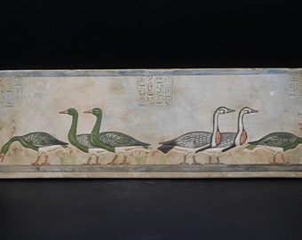 Meidum Geese | Famous Egyptian Monales A hange on the Wall | Imitation | Handmade Egyptian Antiques | Painting | Egyptian Gift | Home Decor
