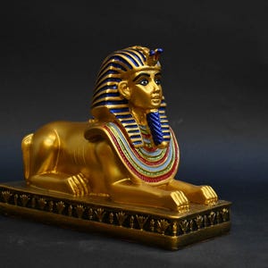 Ancient Egyptian Antiquities Statue – Rare Antique Pharaonic Sphinx Statue – Stone Sculpture, B.C. Egyptian Antiques