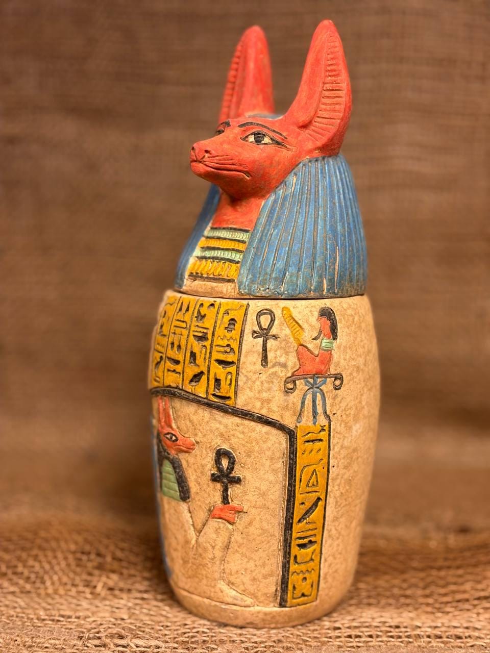 Anubis Jar | Form Jackal | Ancient Egyptian | Antiques | Replica | Made ...