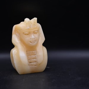 Golden Pharaoh | Tutankhamun&#39;s Head | Egyptian King | ancient Egyptian antiques | handmade | museum pieces | sculptures Egyptian statues
