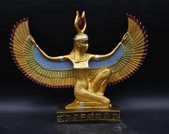 Hathor-standbeeld: beeldhouwwerk Egyptische godin, cadeau oude mythologie