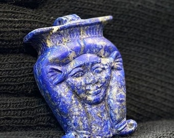 ラピスラズリ アヌビス ラピスラズリのアヌビスのお守り：エジプトの来世の神のレプリカ