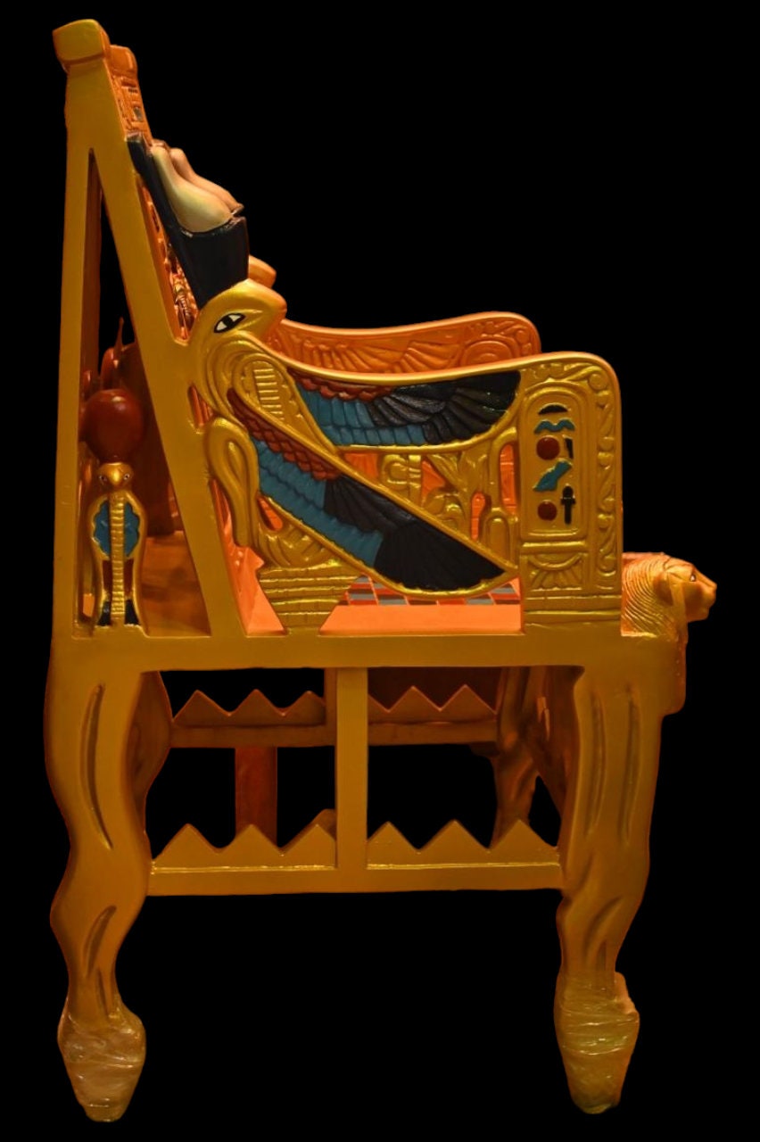 ツタンカーメン王の玉座の実物大レプリカ：エジプト博物館所蔵 - Etsy 日本