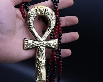 Egyptian Ankh Pendant: Key of Life Amulet, Ancient Symbol Necklace