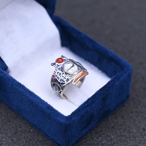 Winged Scarab Ring the ancient Egyptian Symbol of good luck, protection good life in the ancient Egypt mythology, religion Made in Egypt