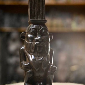 Bes-fabulous statue of god of fun pleasure in ancient Egypt-god of childhood-Egyptian antiques-stone-sculpture Egyptian diety/gods-mytho