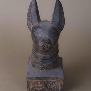 Kopf Anubis Gott seltene altägyptische Antiquitäten Statue - Antike Pharaonischen Stein Antiquitäten B.C Handgefertigte Dekor