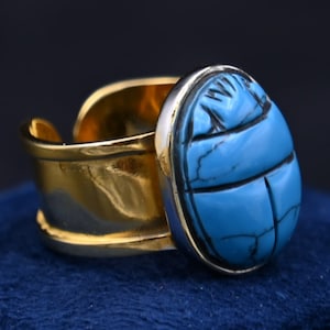 Gorgeous Scarab Ring | the ancient Egyptian Symbol of good luck,protection good life in the ancient Egypt mythology,religion | Made in Egypt