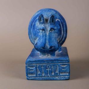 Ancient Egyptian Antiquities Hippo God Statue – Rare Antique B.C Pharaonic Stone Sculpture Collectible Antiques Decor