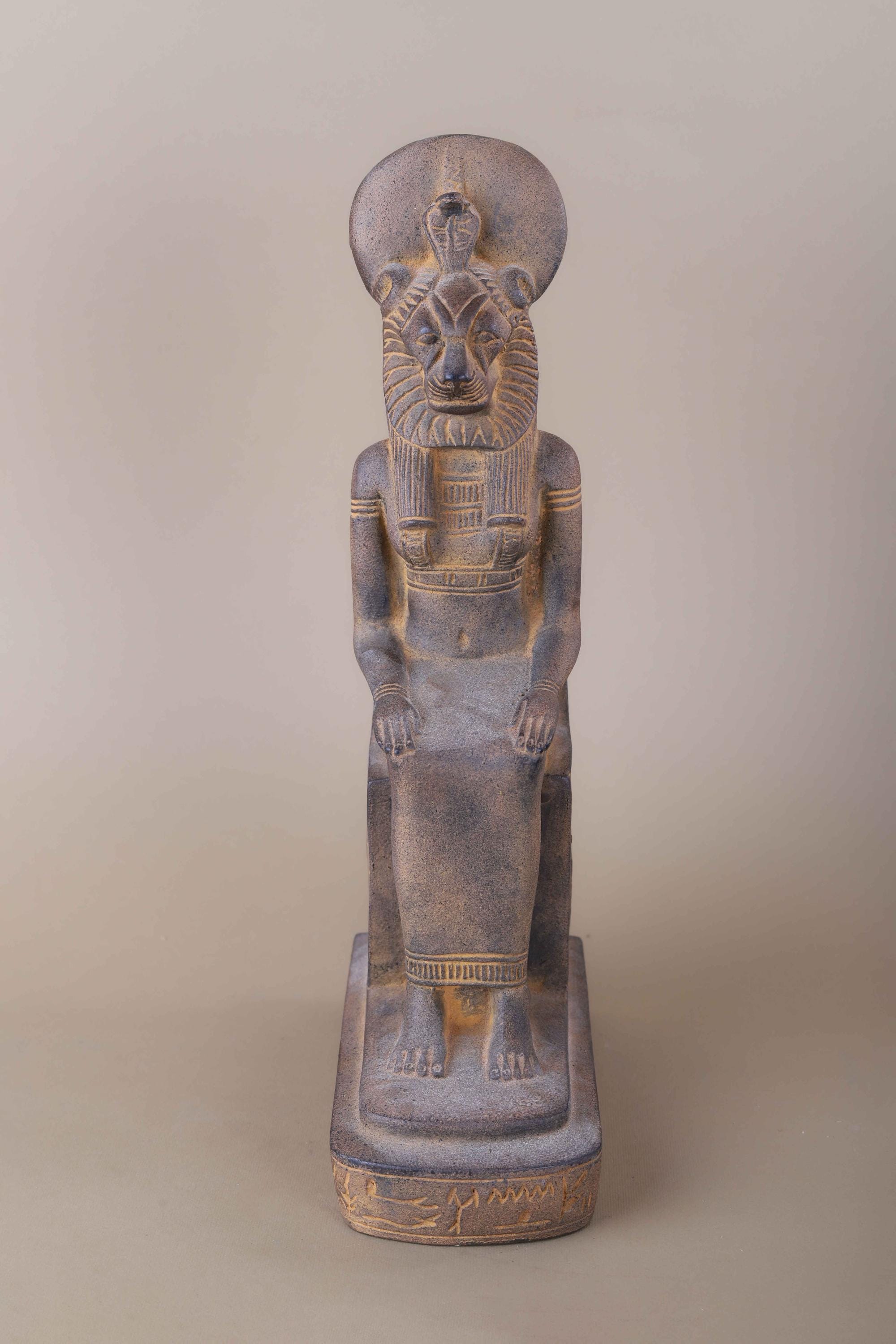 Pharaonic Sekhmet Statue - Handcrafted Stone Egyptian Goddess Sculpture, Ancient Art Decor