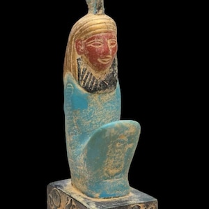 Amazing Maat Statue ancient Egyptian goddess of true in the Egyptian mythology, religion stone Statue Hieroglyphic Base -Made in Egypt