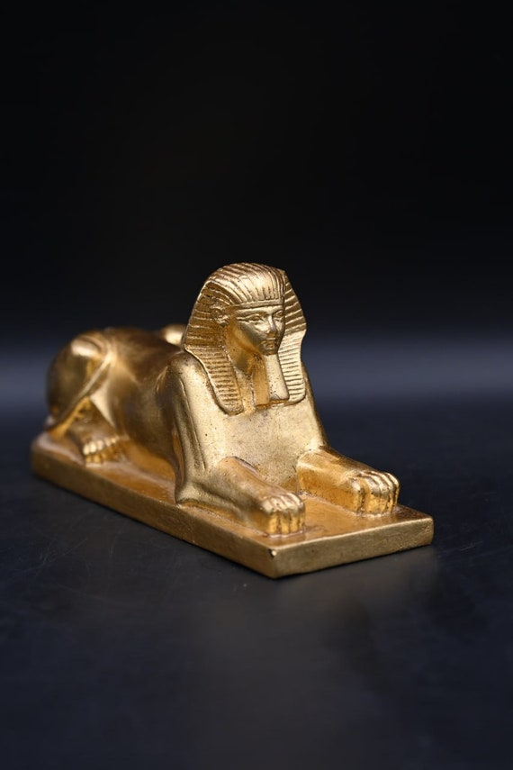 Pacific Giftware Egyptian Sphinx Decorative Box - Resin, Hand-Painted, 3.5" Tall Classical Statue