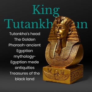 Tutankhamun-amazing statue for the ancient Egyptian king-golden pharaoh-sculpture statue-Raplica antique-handcrafted stuff Egypt mythology
