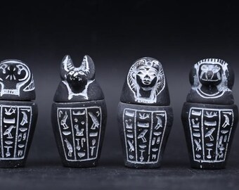手作りの石製カノプス壺：エジプトの神のレプリカ - Etsy 日本